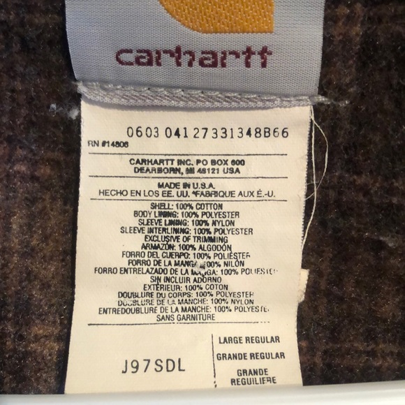 VTG Carhartt men’s flannel zip up vest - Picture 6 of 17